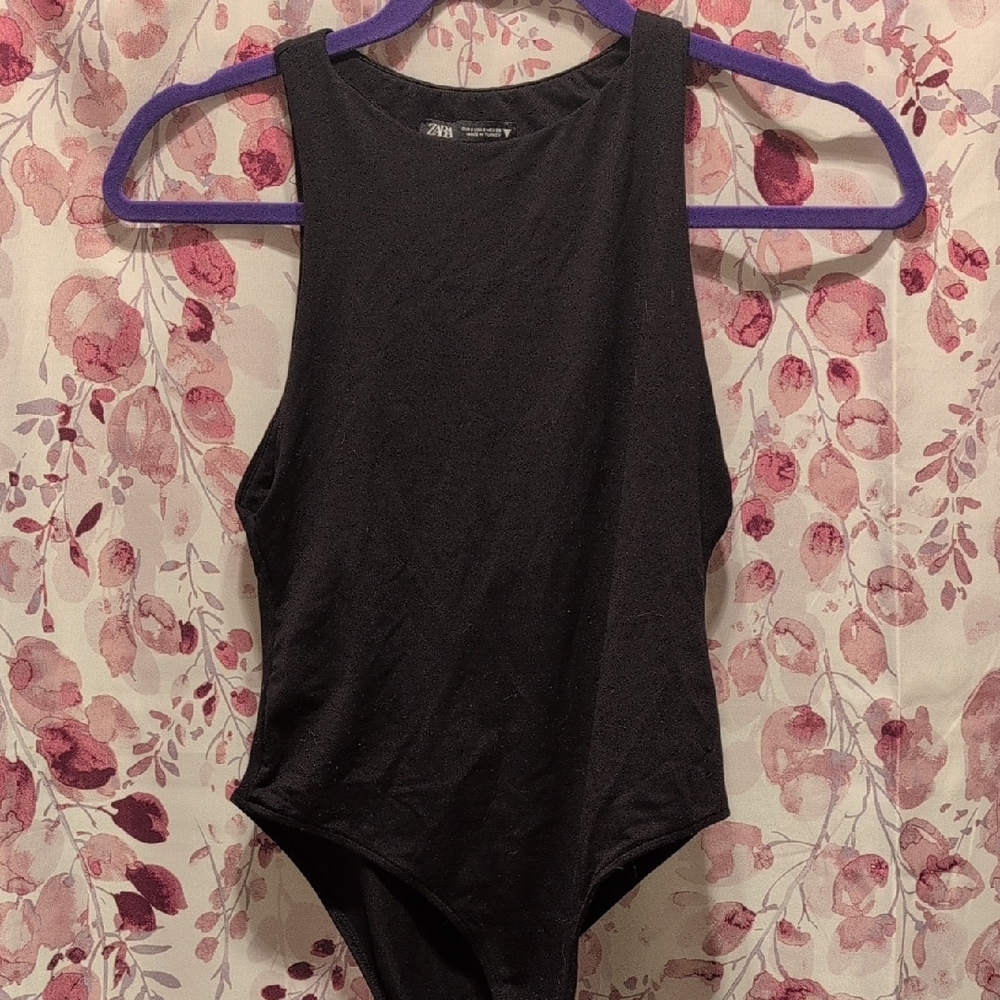 Black Sleeveless Bodysuit